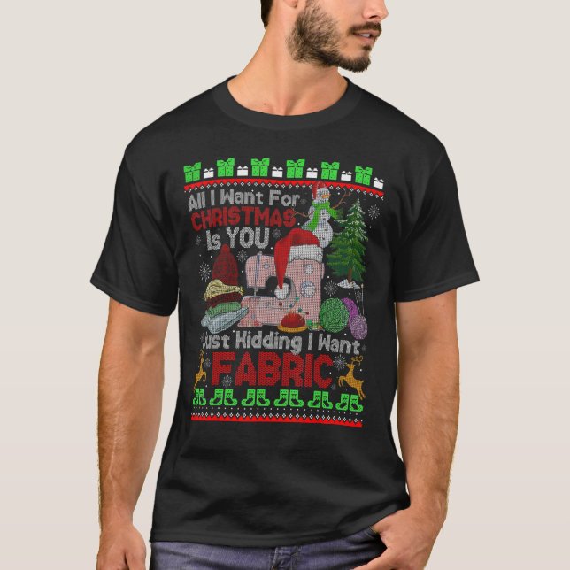 Camiseta Eu Quero Para O Natal É Tecido Cochilo Feio (Frente)