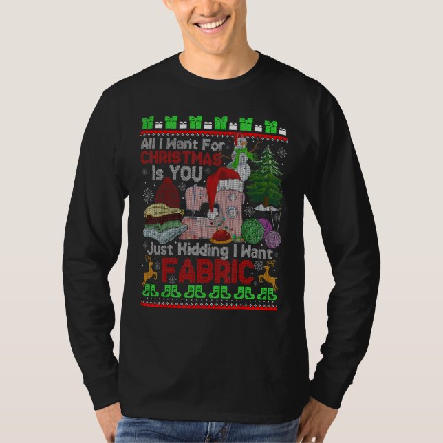 Camiseta Eu Quero Para O Natal É Tecido Cochilo Feio (Frente)