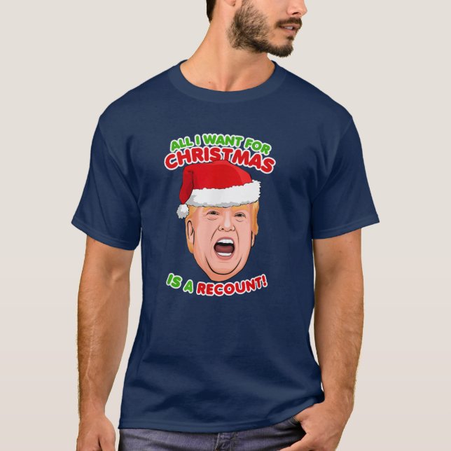 Camiseta Eu quero para o Natal é uma conta de 2024 (Frente)