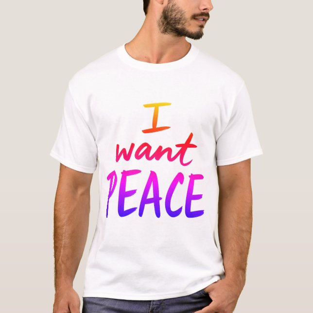 Camiseta “Eu Quero Paz” design (Frente)