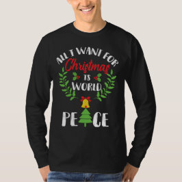 CAMISETA EU QUERO PAZ MUNDIAL PARA O NATAL