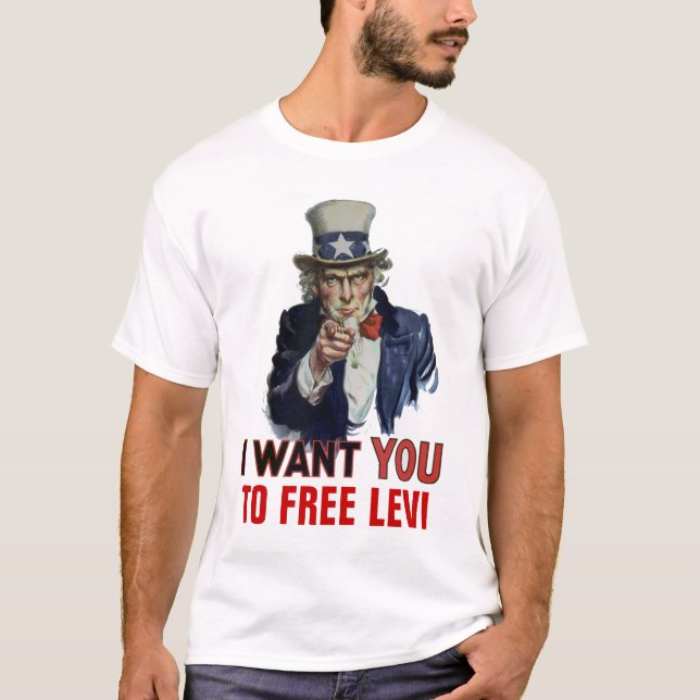 Camiseta Eu quero que você "LIBERTE LEVI". (Frente)