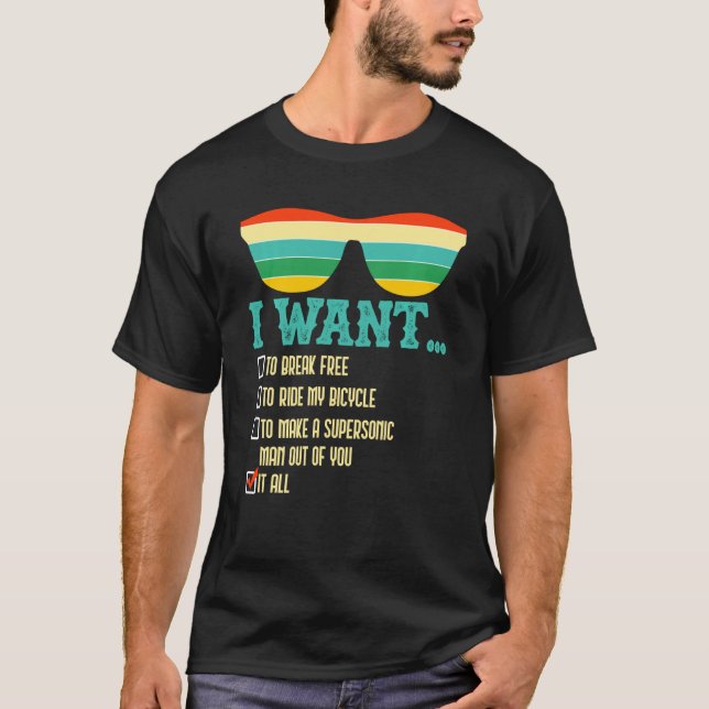 Camiseta Eu Quero Quebrar Gratuitamente Para Andar Na Bicic (Frente)