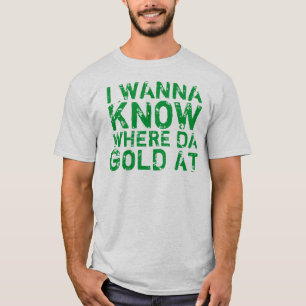Camiseta Eu quero saber onde ouro da Dinamarca no t-shirt