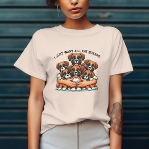 Camiseta 🐾Eu Quero Todos os Cães Boxer 🐾