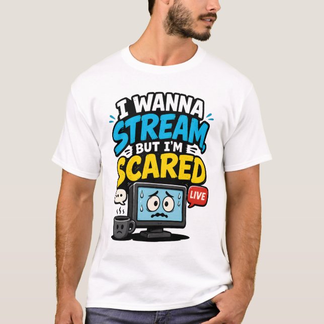Camiseta Eu Quero Transmitir Mas Estou com Medo de Jogar (Frente)