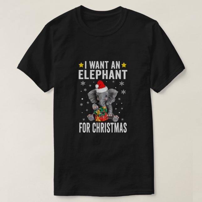 Camiseta Eu Quero Um Elefante Para O Pijama De Elefante De  (Frente do Design)