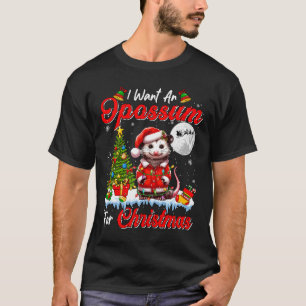 Camiseta Eu Quero Um gambá Para Papais noeis De Festa De Na