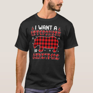 Camiseta Eu Quero Um Hippopotamus Para A Xadrez De Buffalo