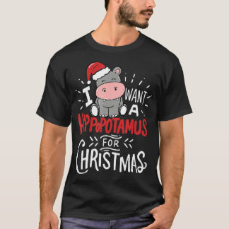 Camiseta Eu Quero Um Hippopotamus Para Homens De Pijama De