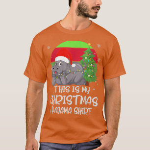 Camiseta Eu Quero Um Hippopotamus Para O Natal Hippo Pajama