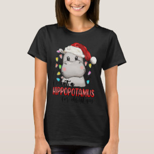 Camiseta Eu Quero Um Hippopotamus Para O Natal Xmas Hippo L