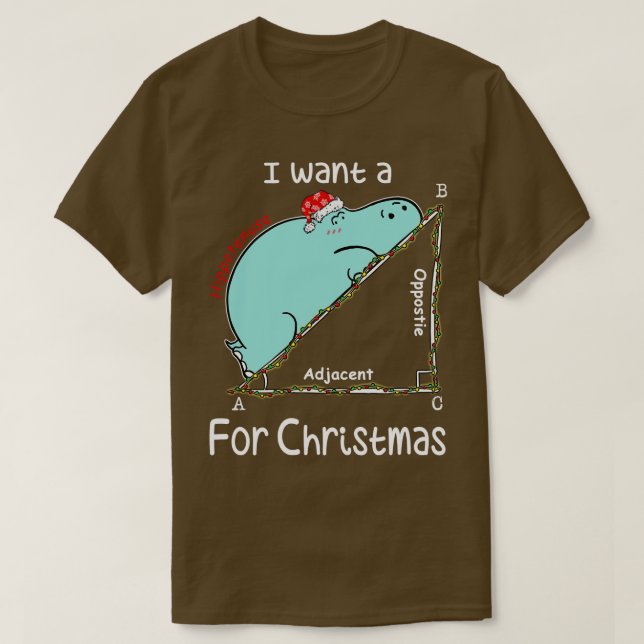 Camiseta Eu Quero Um Hippopotencial Para Mães De Natal (Frente do Design)