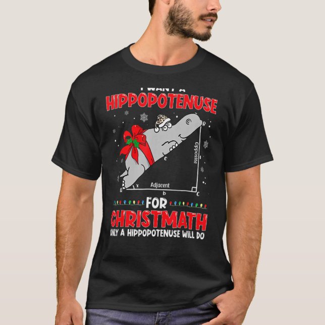 Camiseta Eu Quero Um Hippopotenusa Para O Professor De Mate (Frente)