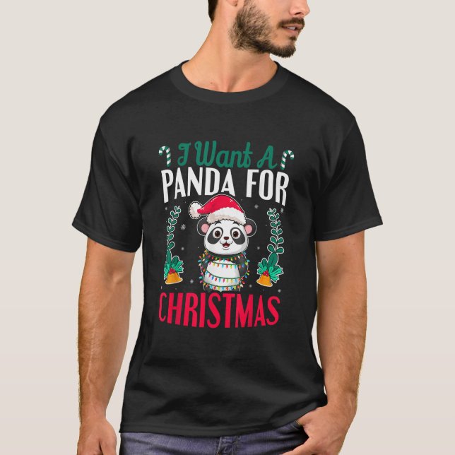 Camiseta Eu Quero Um Panda Para Panda Kawaii (Frente)