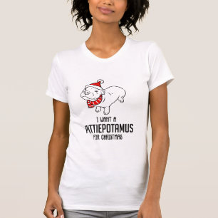 Camiseta Eu Quero Um Pittiepotamus Para O Natal