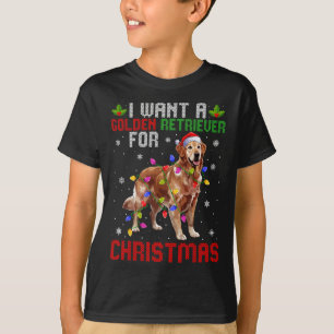 Camiseta Eu Quero Um Retriever De Ouro Para O Chapéu De Nat
