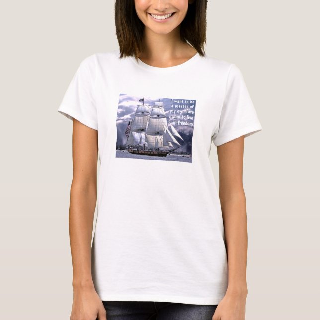 Camiseta Eu quero viver em liberdade (luz) T-Shirt (Frente)