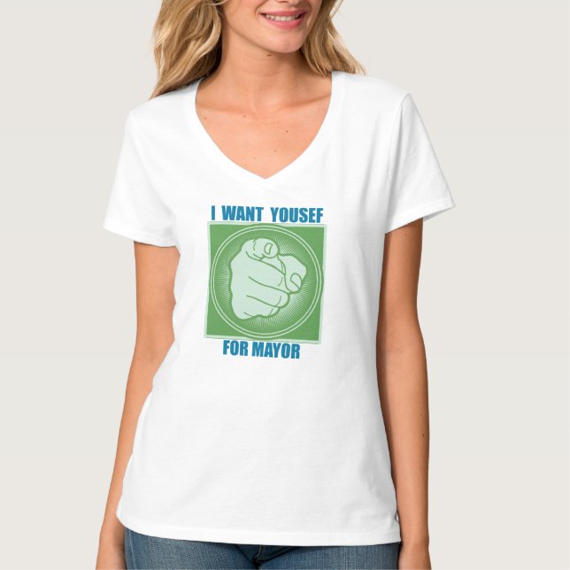 CAMISETA EU QUERO YOUSEF COMO PREFEITO (Frente)