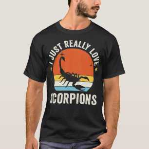 Camiseta Eu realmente adoro escorpiões 80s Retro Vintage Su