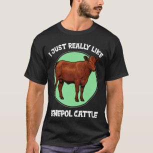 Camiseta Eu realmente gosto muito de gado Senepol Vaca Sene