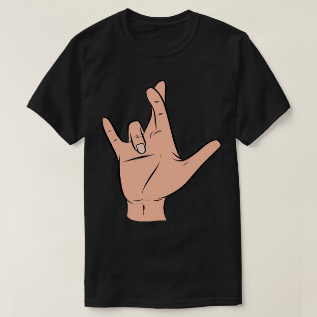 Camiseta Eu realmente te amo na ASL I (Frente do Design)