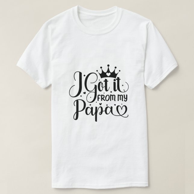 Camiseta Eu recebi do meu papai-01 (Frente do Design)