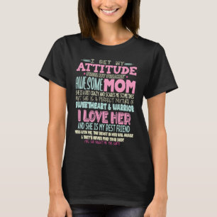 Camiseta Eu Recebo Minha Atitude Da Minha Mãe Incrível