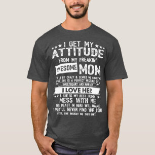 Camiseta Eu Recebo Minha Atitude Da Minha Maldita E Incríve