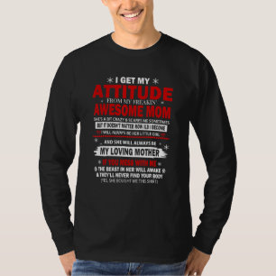 Camiseta Eu Recebo Minha Atitude Da Minha Maldita Mãe Ret