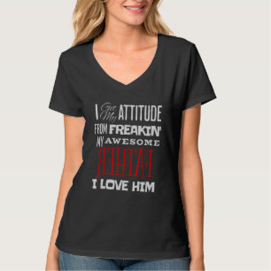 Camiseta Eu Recebo Minha Atitude Do Meu Maldito Da Engraçad