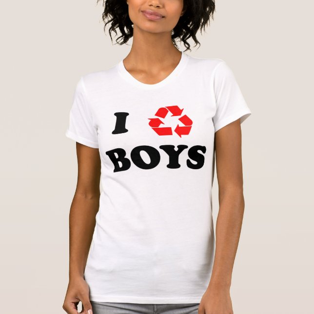 Camiseta Eu recicl o t-shirt dos meninos (Frente)