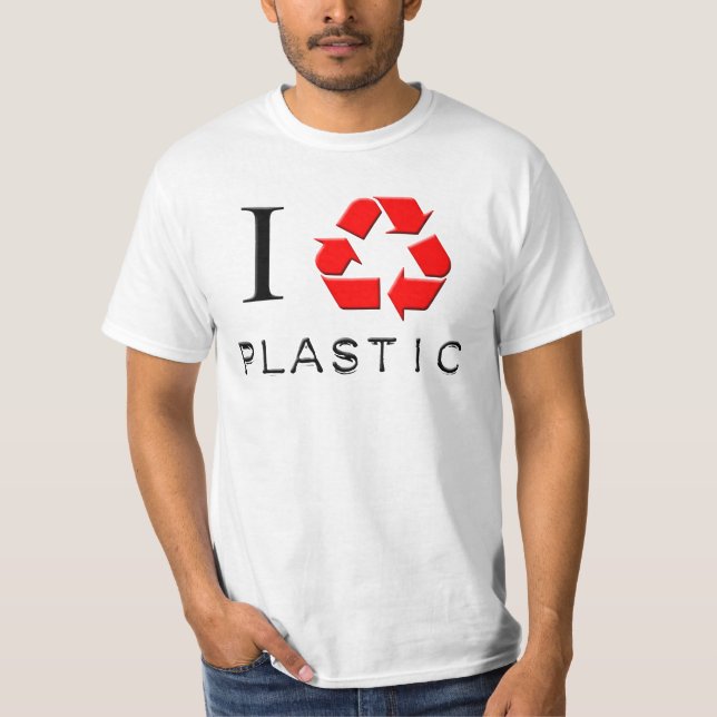 Camiseta Eu recicl o t-shirt plástico (Frente)