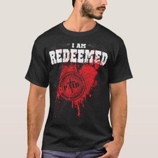 Camiseta Eu redeemed rebentei o t-shirt do selo do coração