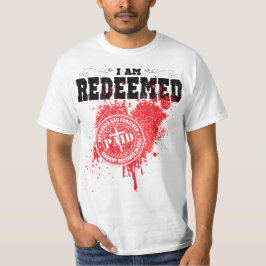 Camiseta Eu redeemed rebentei o t-shirt do selo do coração