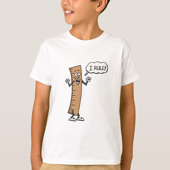Camiseta Eu Regra O Régua De Cartoon Para Crianças (Frente)