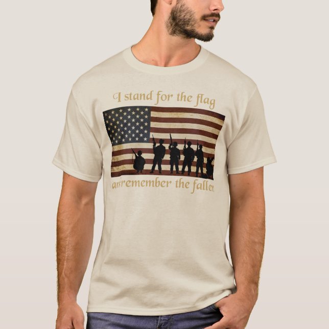 Camiseta eu represento a bandeira e recordo caído (Frente)