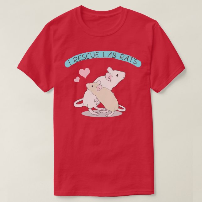 Camiseta Eu resgatei ratos do laboratório (Frente do Design)