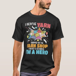 Camiseta Eu Resgato Fio de Tricô Tricoteira Crochê