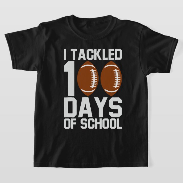 Camiseta Eu resolvi 100 dias de Design de futebol escolar (Postura )
