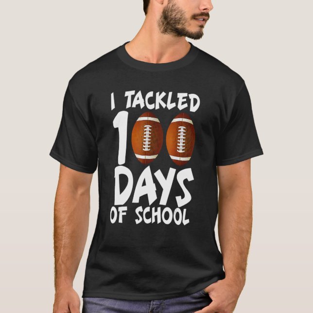 Camiseta Eu Resolvi 100 Dias De Futebol Escolar 100º Dia B (Frente)
