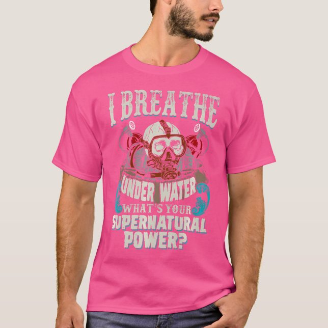 Camiseta Eu Respiro Sob Águas, Mergulho (Frente)
