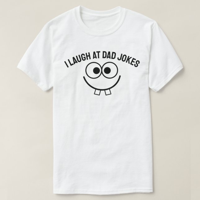 Camiseta Eu rio das piadas pais (Frente do Design)