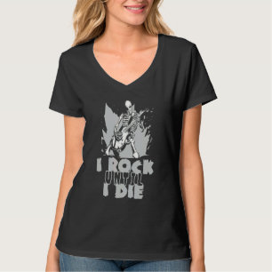 Camiseta Eu Rock Até Morrer De Guitarra Elétrica