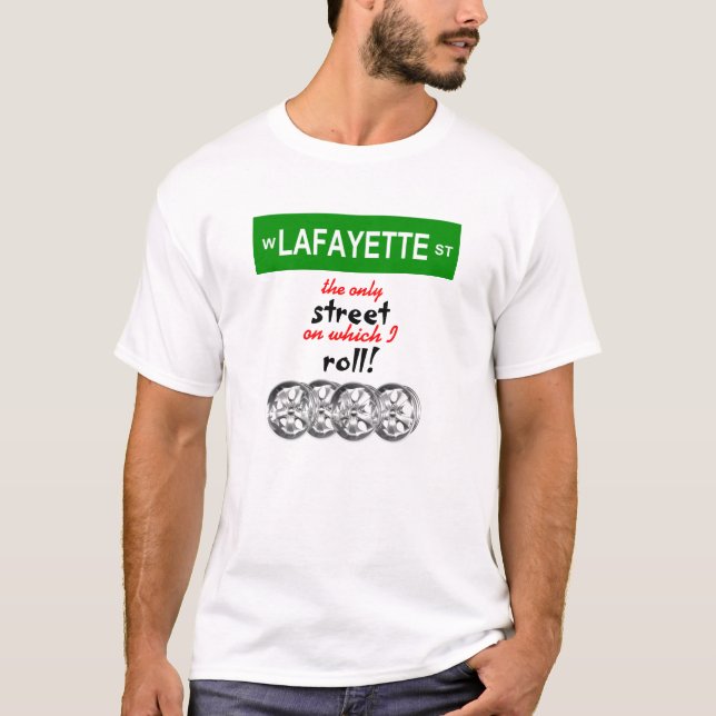 Camiseta Eu rolo com Lafayette! - Homens (Frente)