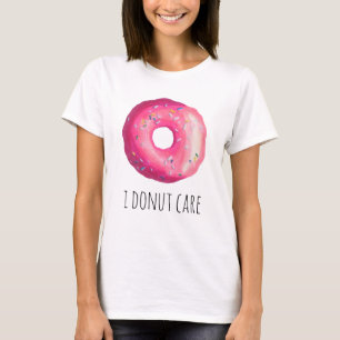 Camiseta Eu Rosquinha Cuido Engraçada Rosquinha Rosa Pun