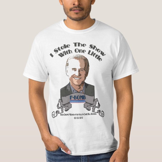 Camiseta Eu roubei a mostra - bomba de Joe Biden F (Frente)