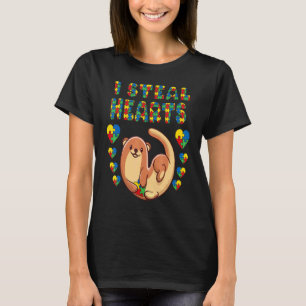 Camiseta Eu Roubo Corações Autismo Conscientização Luta Peç