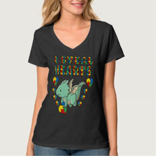 Camiseta Eu Roubo Corações Autismo Sensibilização Dragão Qu