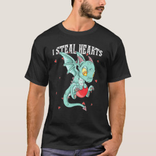 Camiseta Eu Roubo Corações Bons Dragões Voadores Para Rapaz